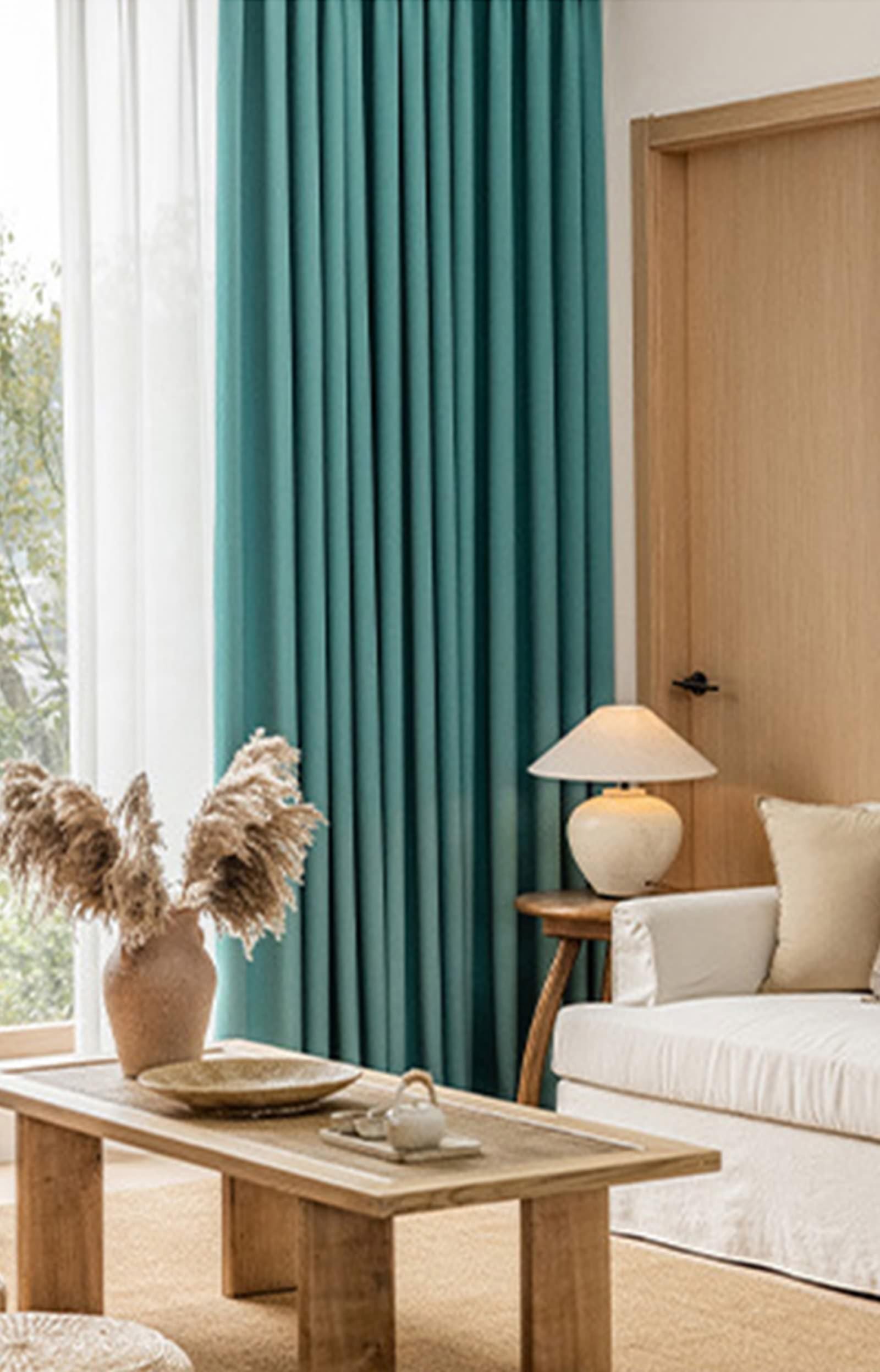 Rideau occultant thermique bleu Beydodo pour assombrir la chambre et le salon