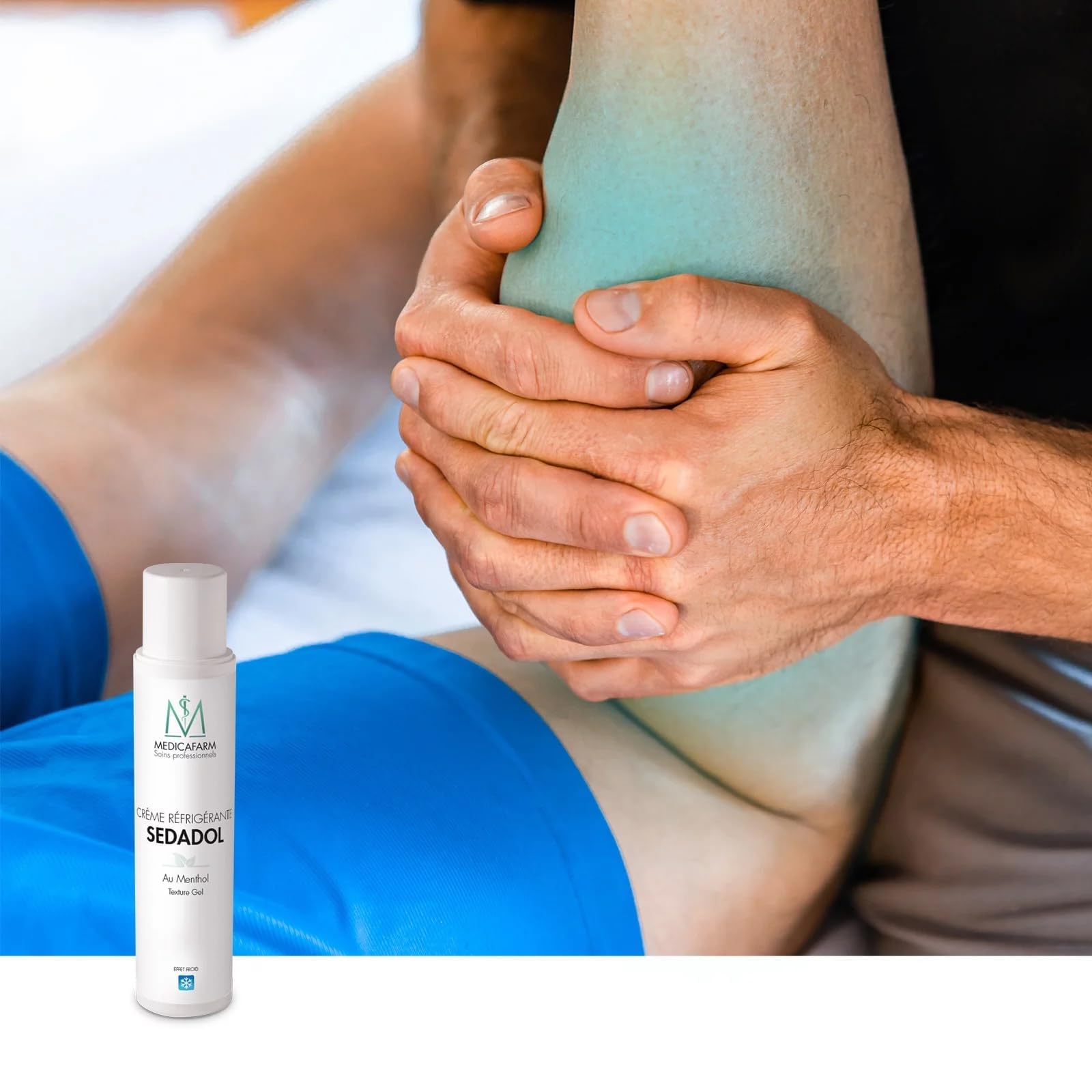 MEDICAFARM - Crème réfrigérante SEDADOL au menthol - Effet froid - Aide à soulager les douleurs et sensations de jambes lourdes - 3 flacons airless 250 ml
