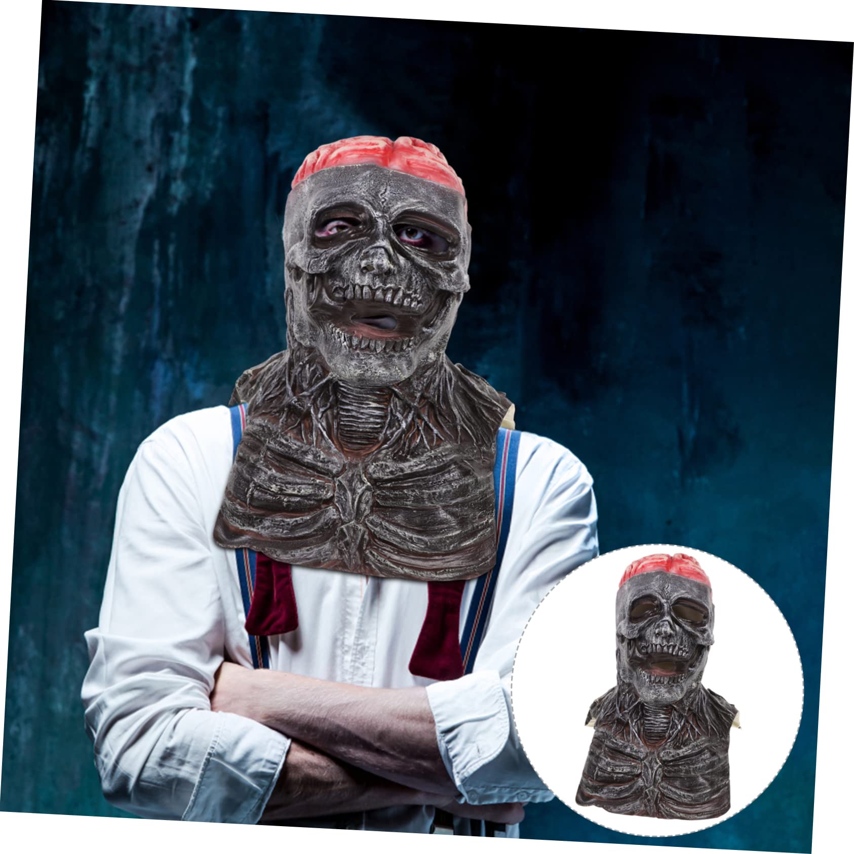 Alasum 5kawałki Creepy Skull Mask z Ruchomą Szczęką Straszna Maska Halloween Akcesoria Do Przebrania Imprezy Tematyczne Idealna Karnawał i Halloween