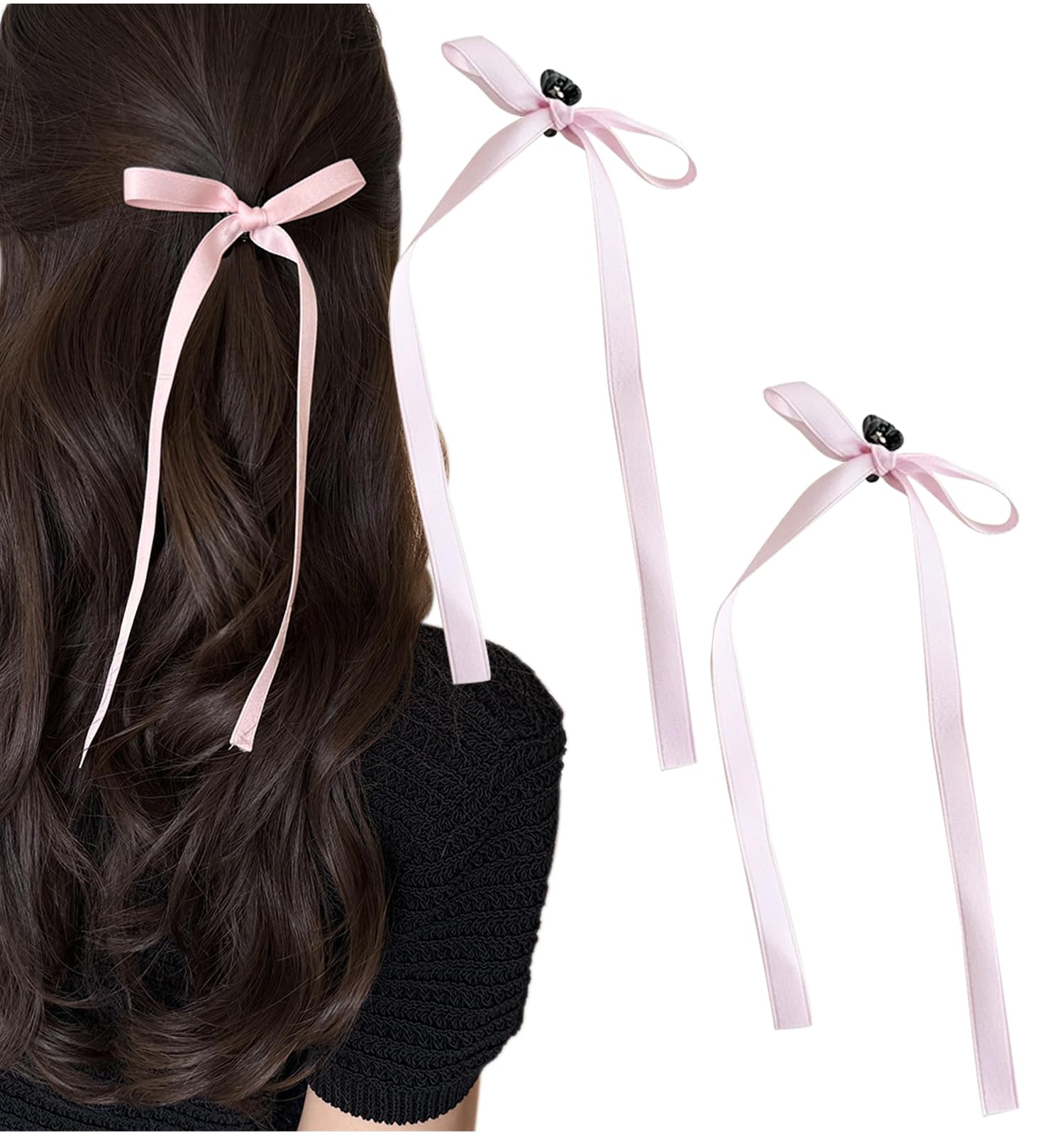 Amazon.co.jp: [Herbeluemily] ヘアアクセサリー リボン ヘアクリップ