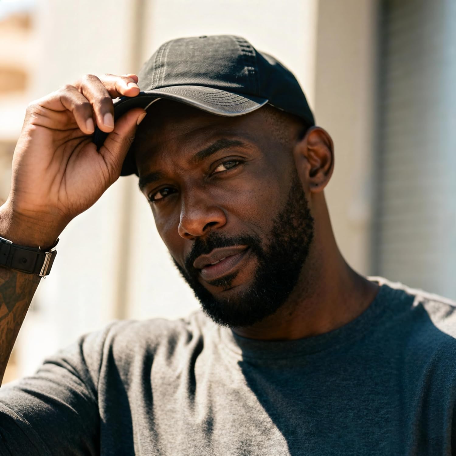 Oversized Baseball Hats for Men Big Heads, Adjustable Washed Cotton XL Plain Baseball Cap - Image 3