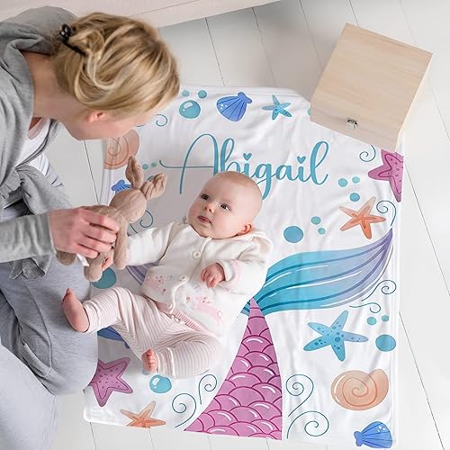 Miniatura 20 de Manta de bebé personalizada para niñas, manta de bebé personalizada con nombre, súper suave, mantas personalizadas con nombre para niños, mantas
