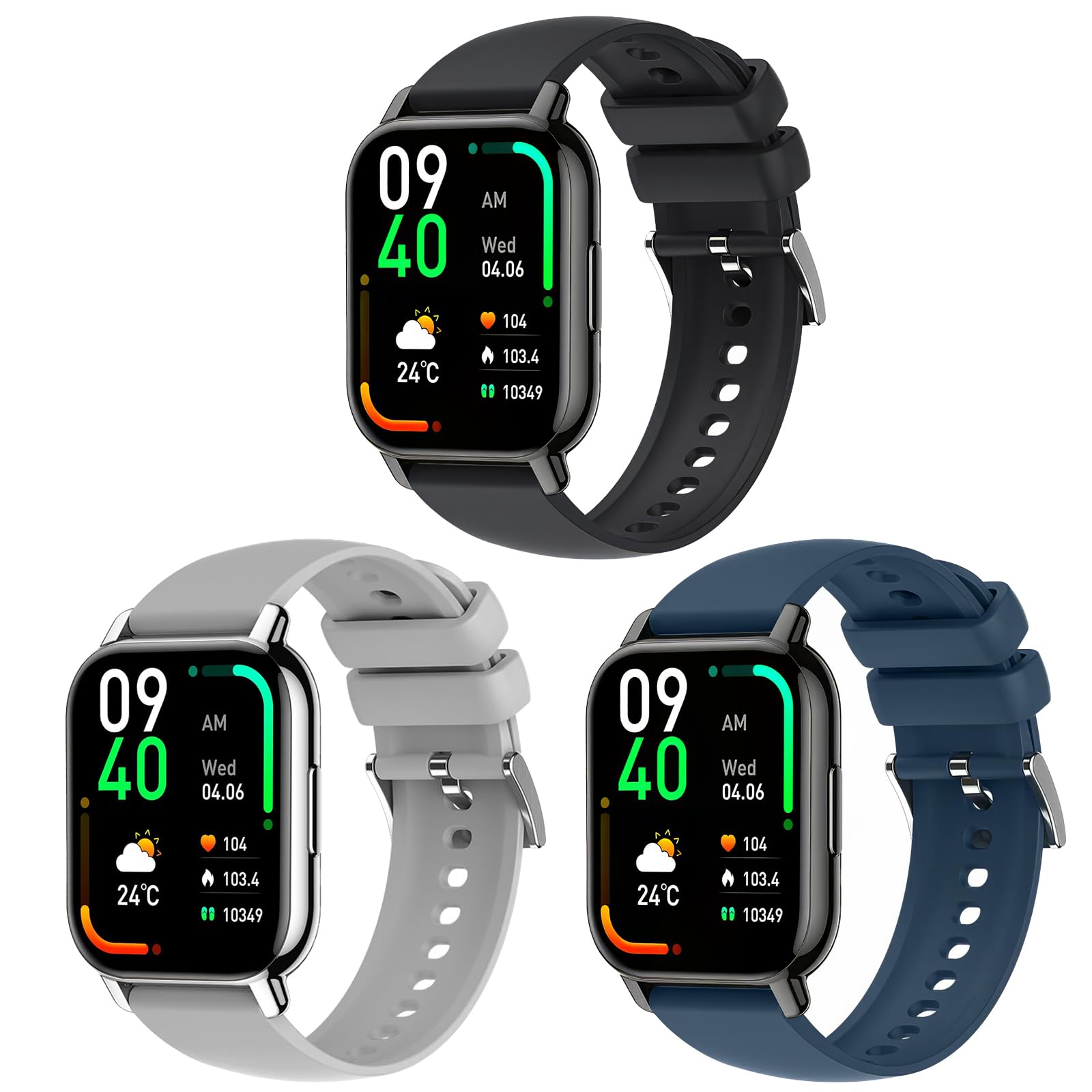 Harikiri Bands Compatible with Fitpolo smart watch IDW13/IDW16/IDW19,22mm Silicone Strap for Woneligo W13,Veryfit IDW19,TOOBUR IDW26/IDW20/IDW16,