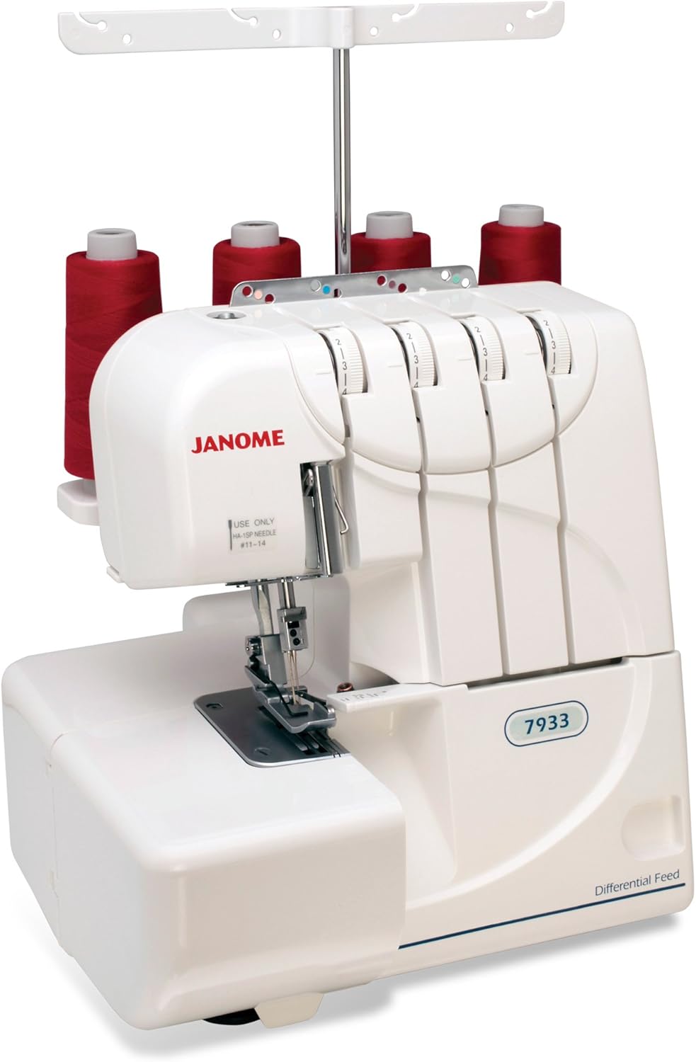 Janome Serger with Lay-In Threading, 3 and 4 Thread Convertible with Differential Feed