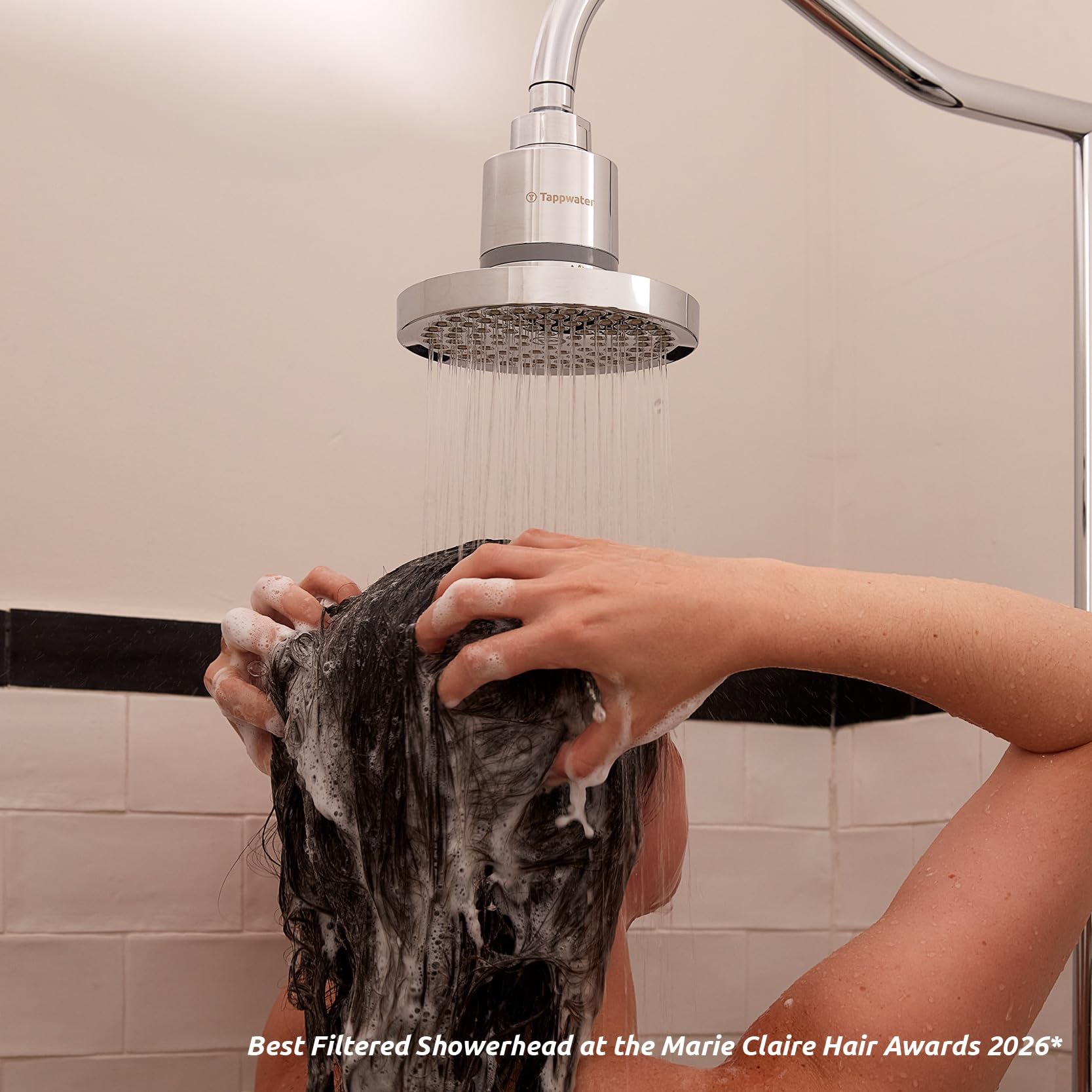 Tappwater ShowerPro Rain SMR – Cabezal ducha con filtro. Alcachofa de ducha, filtra +70 sustancias. Con tecnología KDF-55 y SMR, para piel hidratada y cabello suave y fuerte. 6 meses, 15-30.000L