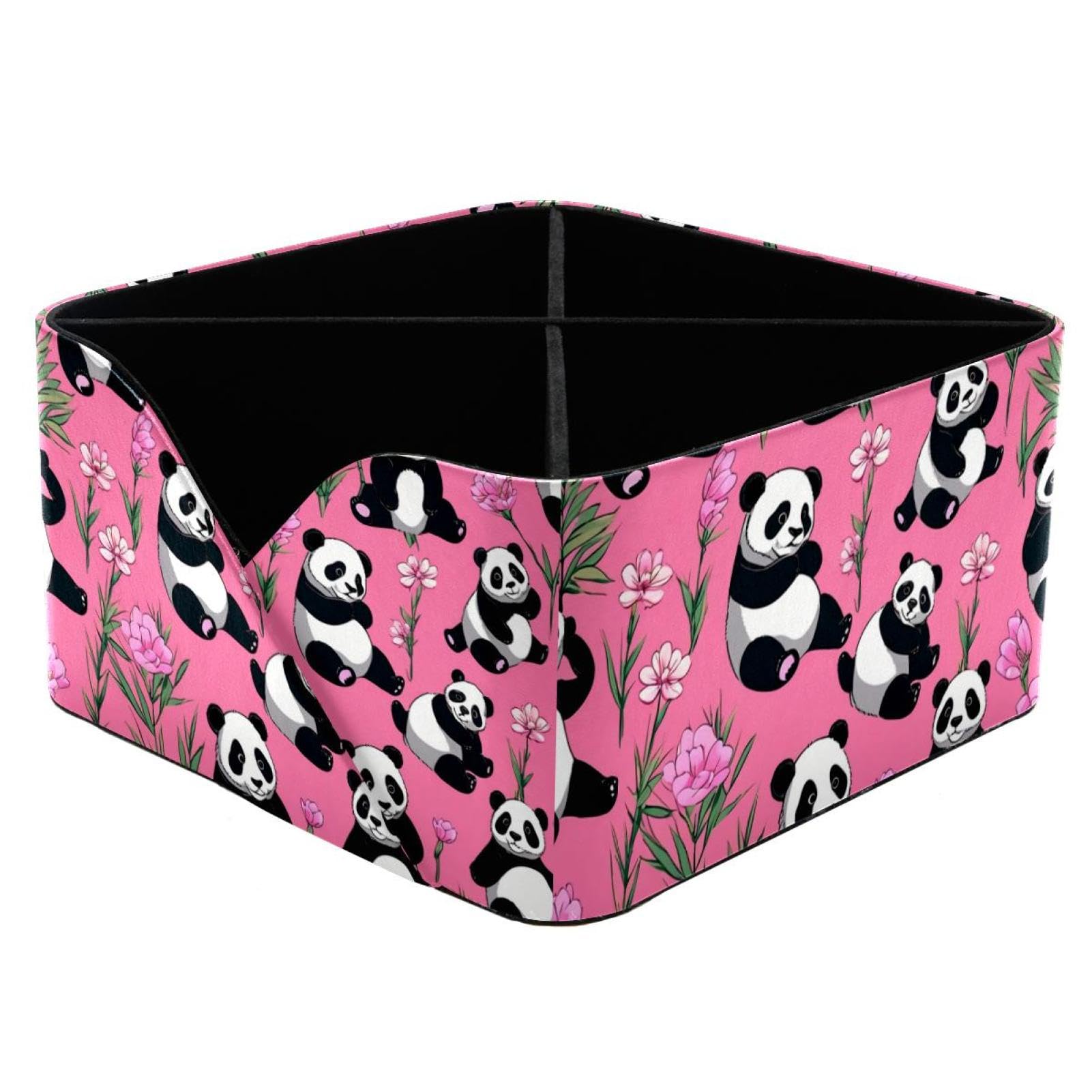 Organisateur de bureau panda rose double bac à stylos