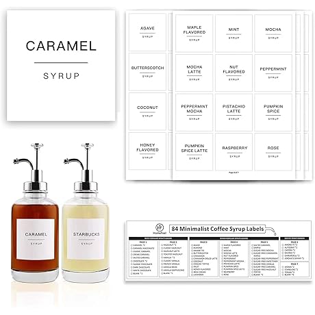 Lavender Syrup with Pump for Coffee, Tea, and Cocktails (1 Liter)