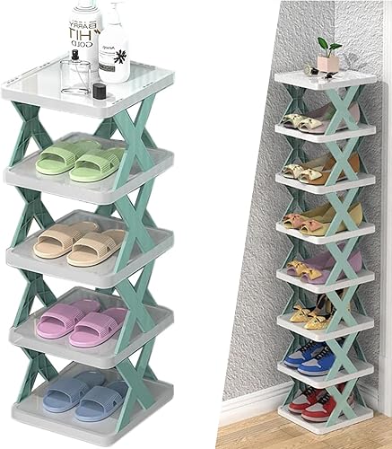 Miniatura 1 de Organizador de almacenamiento de zapatos multicapa, estante creativo de múltiples capas, zapatero de pie independiente, empalme libre, fácil