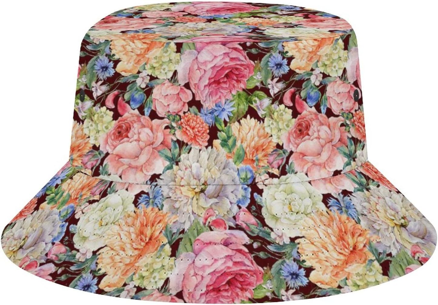 Van Gogh Sunflowers Roses Bucket Hat for Women Men Unisex Cotton Wide Brim Sun Hat Outdoor Summer Travel Hiking Beach Cap