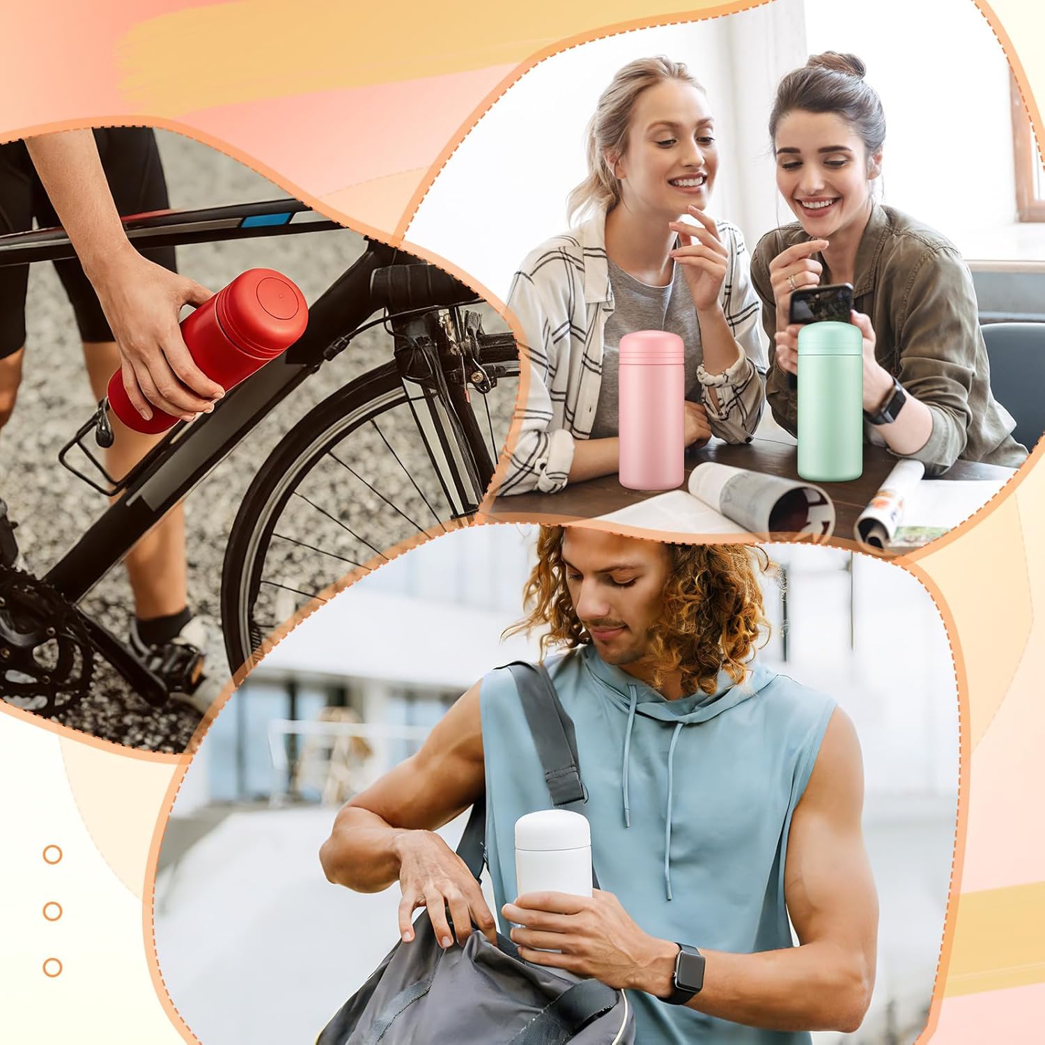 Zhehao 12 Pack 5oz Mini Water Bottle, Small Insulated Water Bottle Stainless Steel Vacuum Flask Leakproof Bottles for Hot & Cold Drinks Portable Size for Travel Work(Pink, Red, Light Blue, White) - Image 5