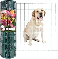 Vista 11 de Valla de alambre soldada con revestimiento de PVC negro de 36 pulgadas x 50 pies, 2 pulgadas x 3 pulgadas 16GA, rollo de cercado de borde de jardín