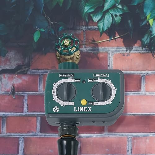 Miniatura 6 de LINEX Manguera de remojo de jardín de 12 pulgada x 25 pies, más fugas de agua, manguera de metal resistente y temporizador de aspersor LINEX para