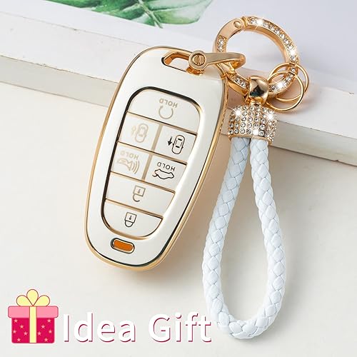 Miniatura 6 de Gematay Funda para llavero Hyundai con cordón para llavero, funda protectora para llavero compatible con Sonata Nexo 2022 Tucson 2019, 2020, 2021,