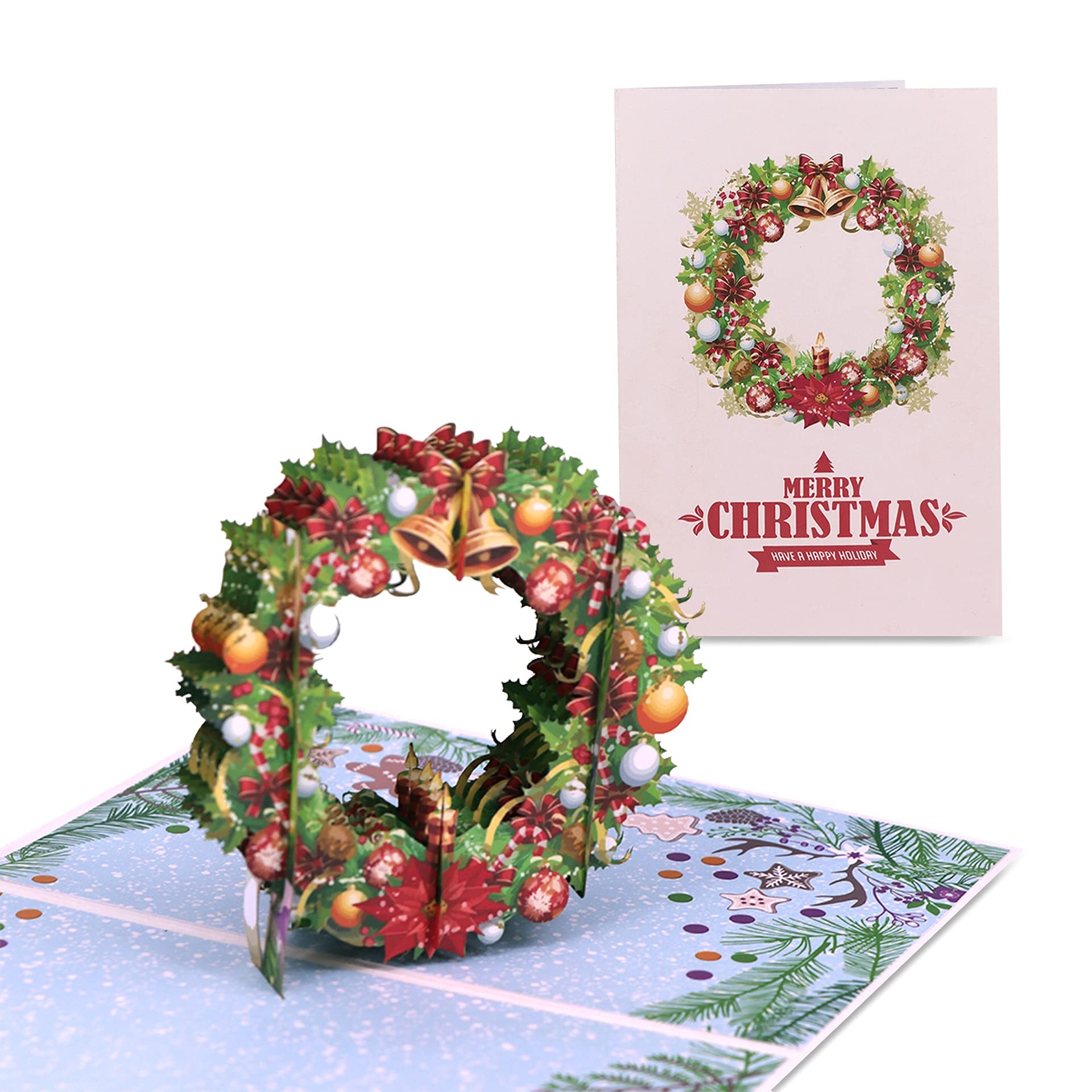 RAN 5 stücke Urlaub Geschenkkarte 3D Pop-up Weihnachtskarten Geschenk-Gruß-Karte Postkarte for Weihnachtsfeier