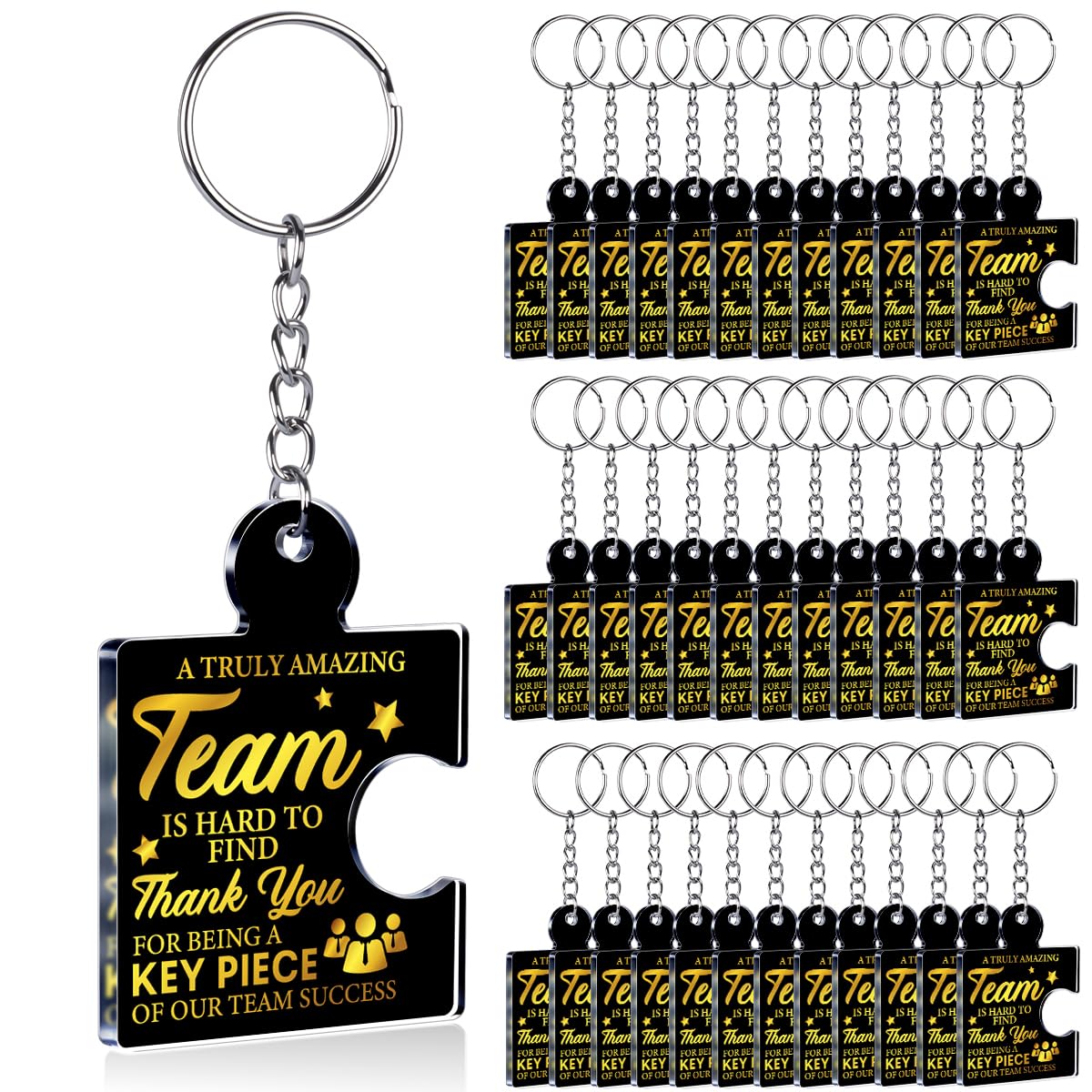 Team Appreciation Gifts Bulk Thank You Keychains for Coworkers