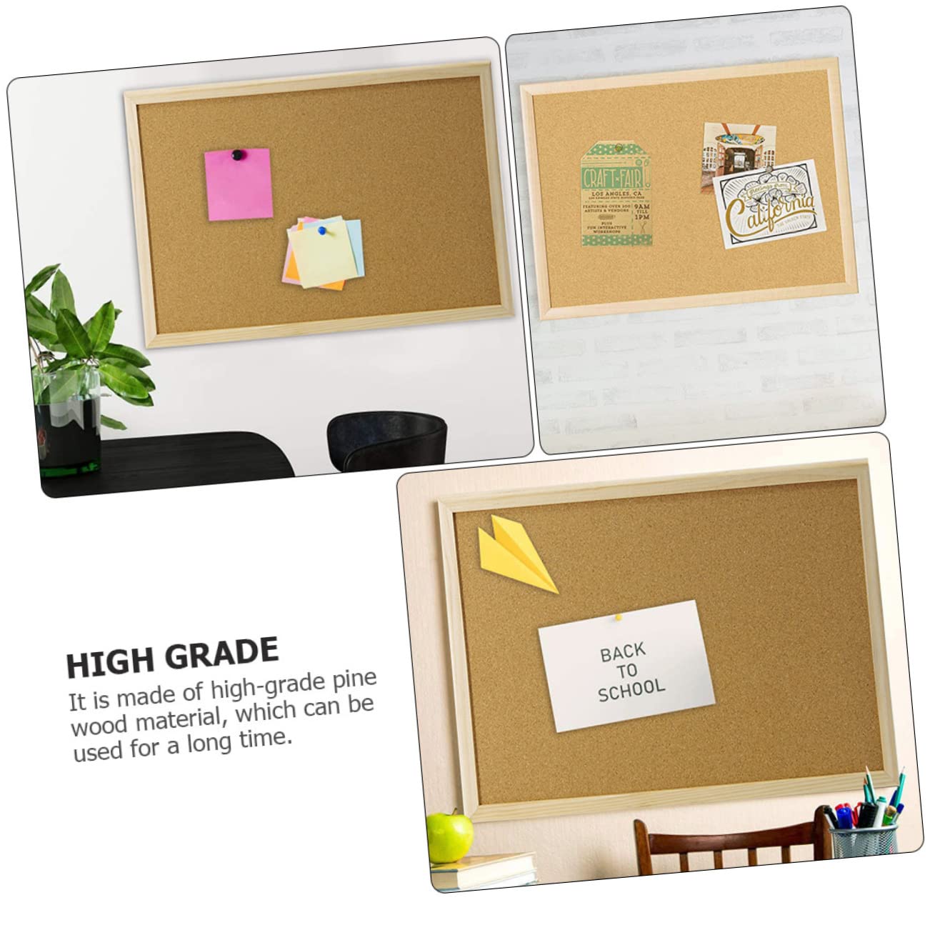 Angoily Bacheca Framed Lavagna per Messaggi e Foto Facile Installare Decorazione Murale Pratica per Casa e Scuola