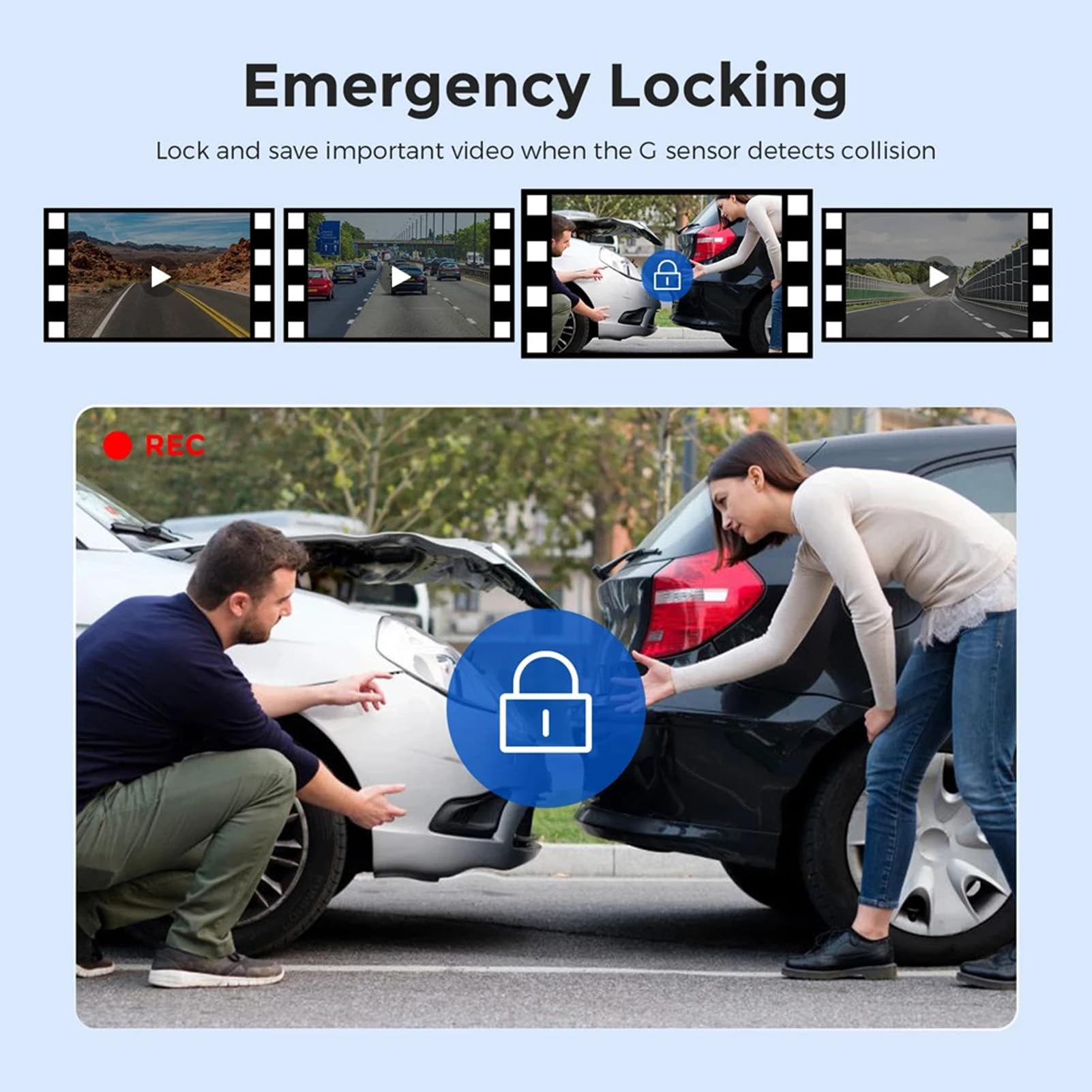 Diyeeni Kamera z Przodu i z Tyłu, 4K Ultra HD+1080P Kamera na Samochody, Wbudowany GPS, Mini Samochód, Aplikacja, Nokt Widzenia, Czujnik G, Tryb Parkingowy 24h, Nagrywanie Pętli