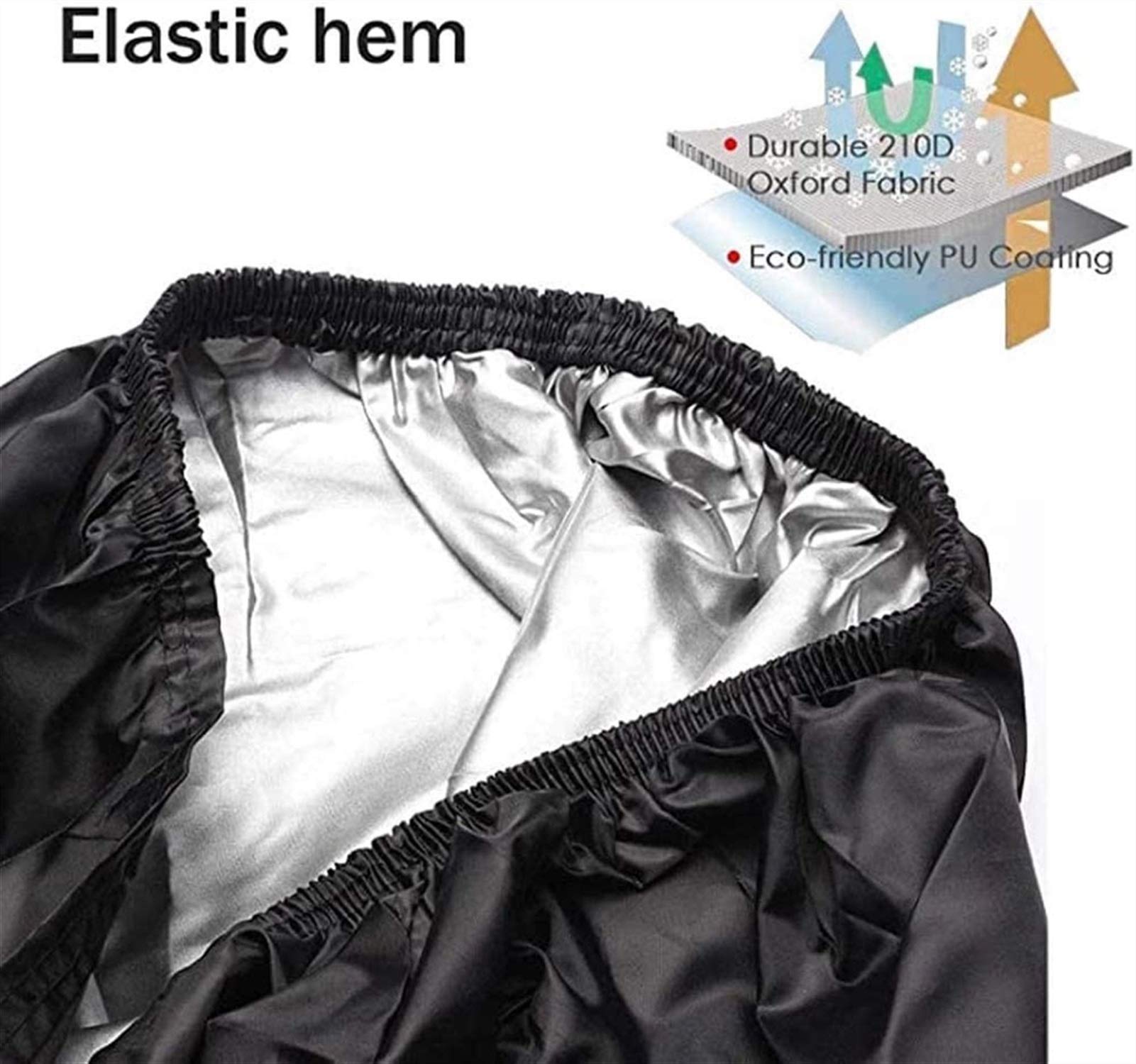 Cubierta para cortacésped， guía de Tractor， Cubierta Impermeable para cortacésped， poliéster Oxford 210D con cordón y Funda para Bolsa de Almacenamiento， XS