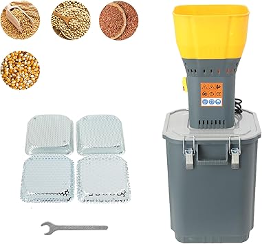 30L Electric Corn Grinder, Grain Mill Grinders Large Grinder with 5 Grinding Sieves, Dust-free Automatic Dry Wheat Mill Grinding Machine