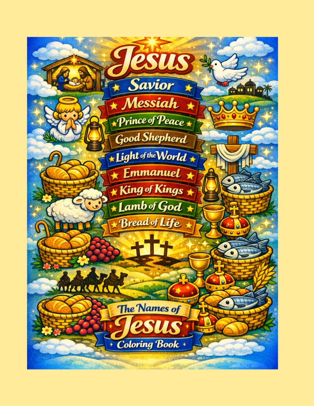 the names of Jesus coloring book: Discovering Jesus's Character Through Fun, Faith‑Filled Coloring Pages