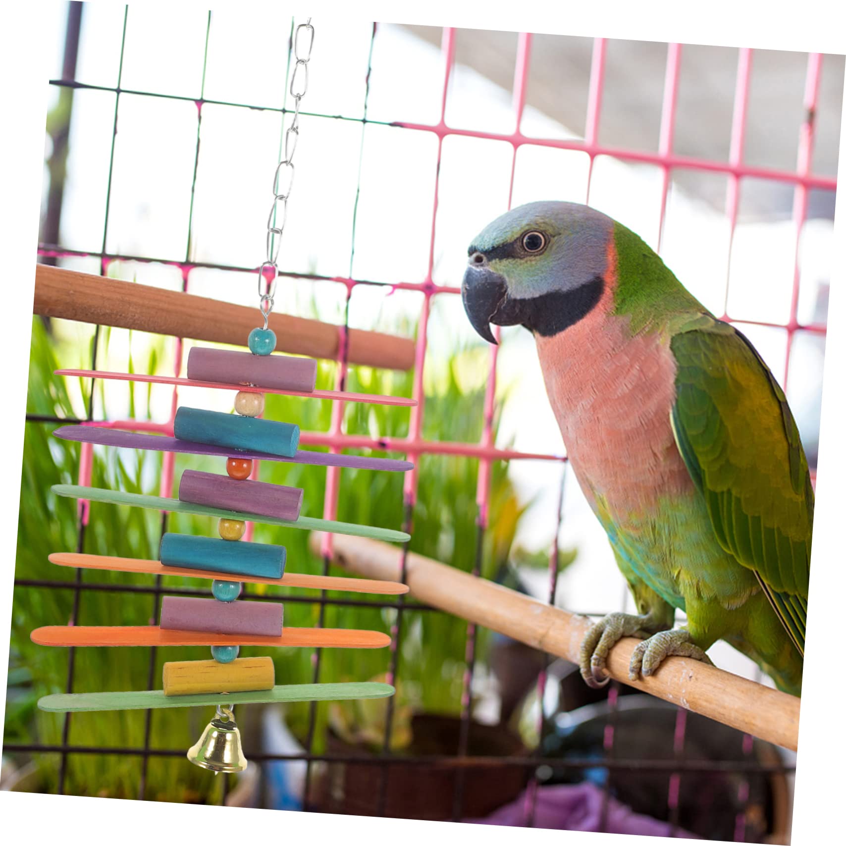 POPETPOP 4 Piezas Jaula Giratoria De Juguete Juguetes De Aves para Loros Juguetes para Trepar Pájaros Juguetes para Masticar Loros De Madera Desfibradora