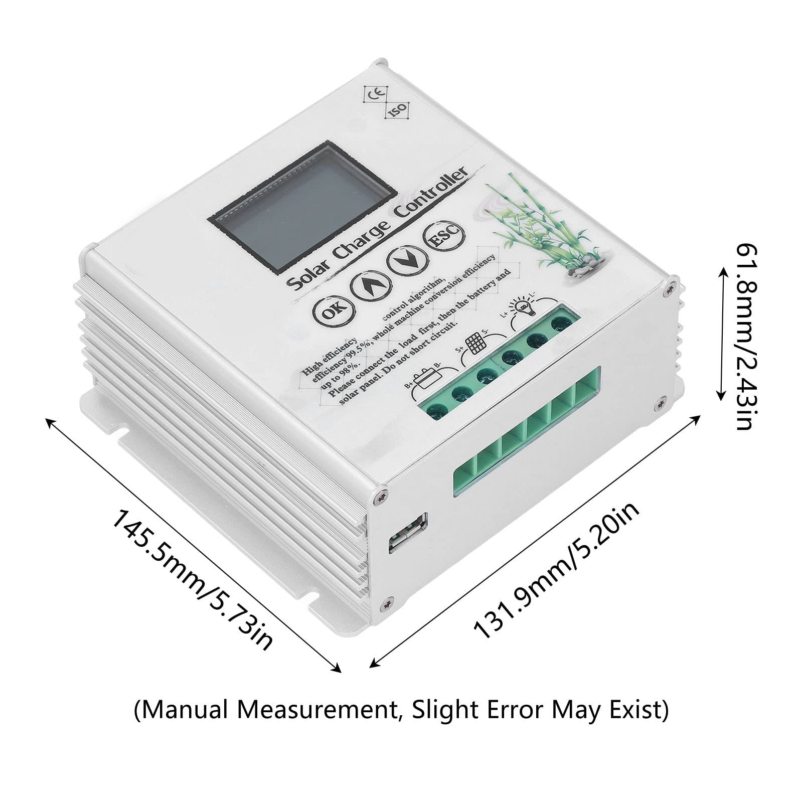 FTVOGUE Automatyczny Regulator ładowania Słonecznego 24 V 48 V, Kontroler