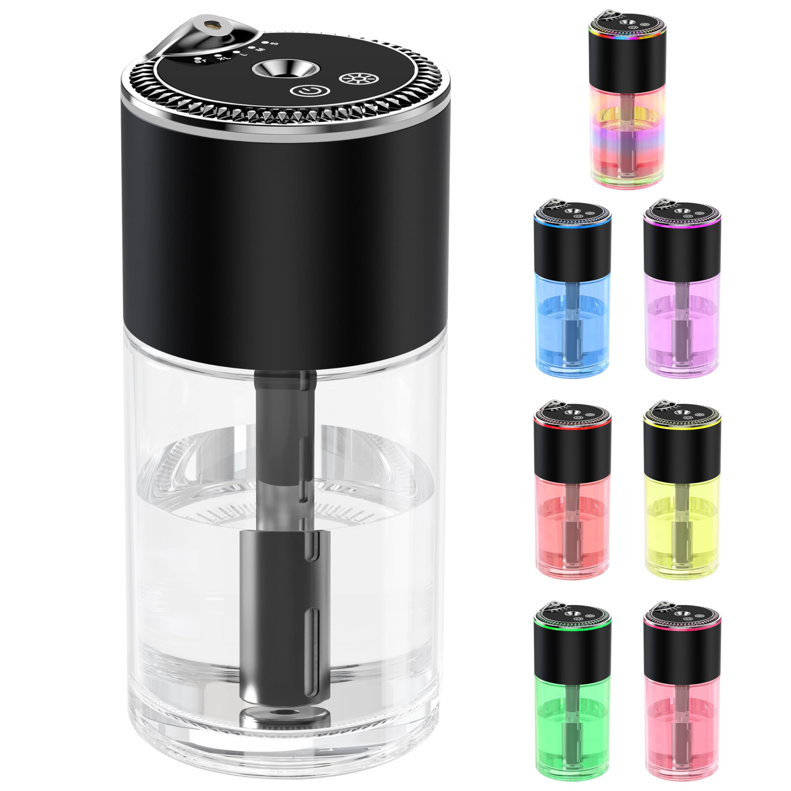 Diffuseur d'huiles essentielles, désodorisant pour voiture, diffuseurs d'aromathérapie pour la maison, grande pièce, chambre, voiture, bureau, bureau avec lumière de plafond étoilé, capacité de 250 ml