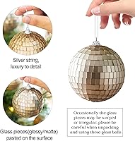 Vista 76 de DN DECONATION Deep Red Glass Christmas Ornaments, Set of 9, 3.15' Hanging Christmas Baubles for Xmas Tree Decoration, Wedding Party Gift