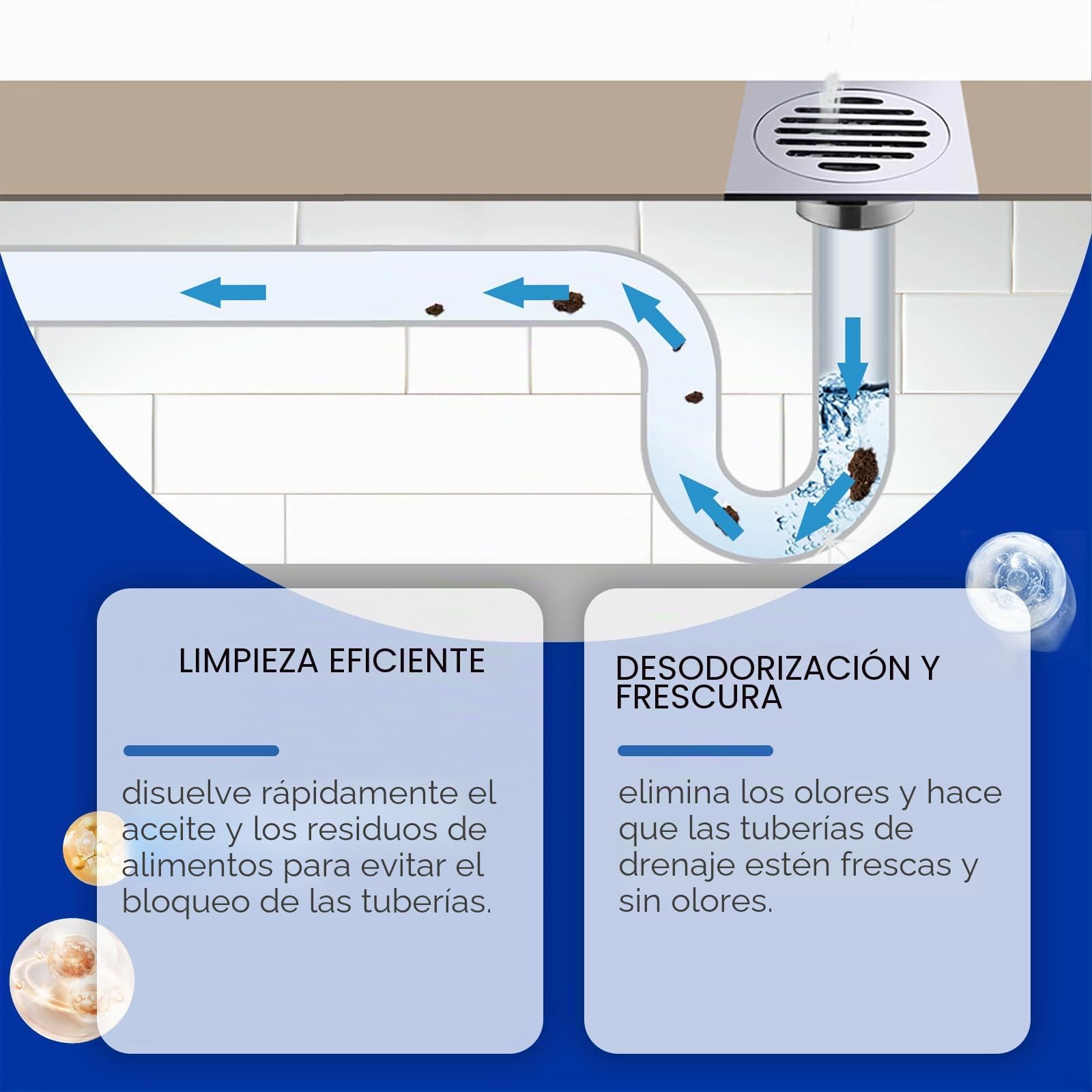 Turbonet 2.0 Desatascador, Desatascador Tuberías Turbonet 2.0, Potente Eliminador De Obstrucciones Para Inodoros, Cocinas, Baños Y Duchas; Previene Olores Y Mantiene Las Tuberías (3pcs)