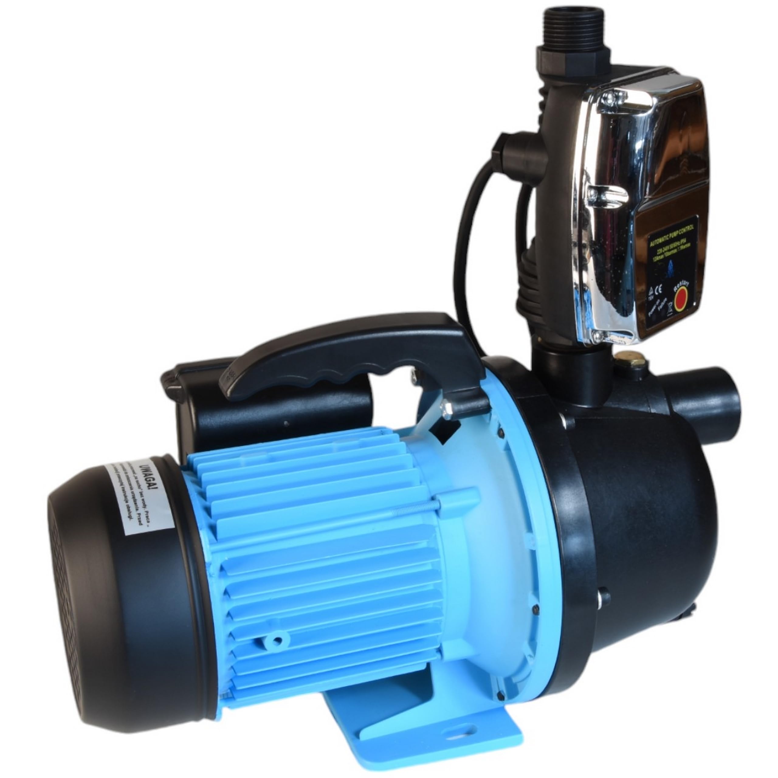 Wasserpumpe HANDY 3000 mit Elektronische Druckschalter CSK 5 - Pumpensteuerung - Gartenpumpe Tragbare - (550W 3000l/h Förderhöhe 40m) - Trockenlaufschutz - Hauswasserautomat - für Bewässerung Garten