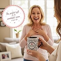 Vista 9 de Taza de café para mamá, de cerámica, de 16 onzas, para embarazo, para las nuevas mamás, taza grande para Navidad, regalos de cumpleaños, regalos