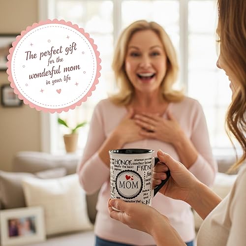 Miniatura 9 de Taza de café para mamá, de cerámica, de 16 onzas, para embarazo, para las nuevas mamás, taza grande para Navidad, regalos de cumpleaños, regalos