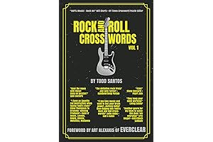 "Rock And Roll Crosswords Vol. 1 (B&W Pics): "100% Music!! Rock On!!"...