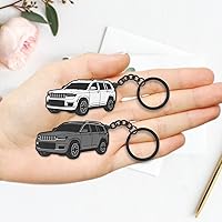 Vista 3 de Llavero para Jeep Grand Cherokee, para Jeep Grand Cherokee Accesorios 2011-2022, llavero de metal