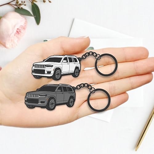 Miniatura 3 de Llavero para Jeep Grand Cherokee, para Jeep Grand Cherokee Accesorios 2011-2022, llavero de metal