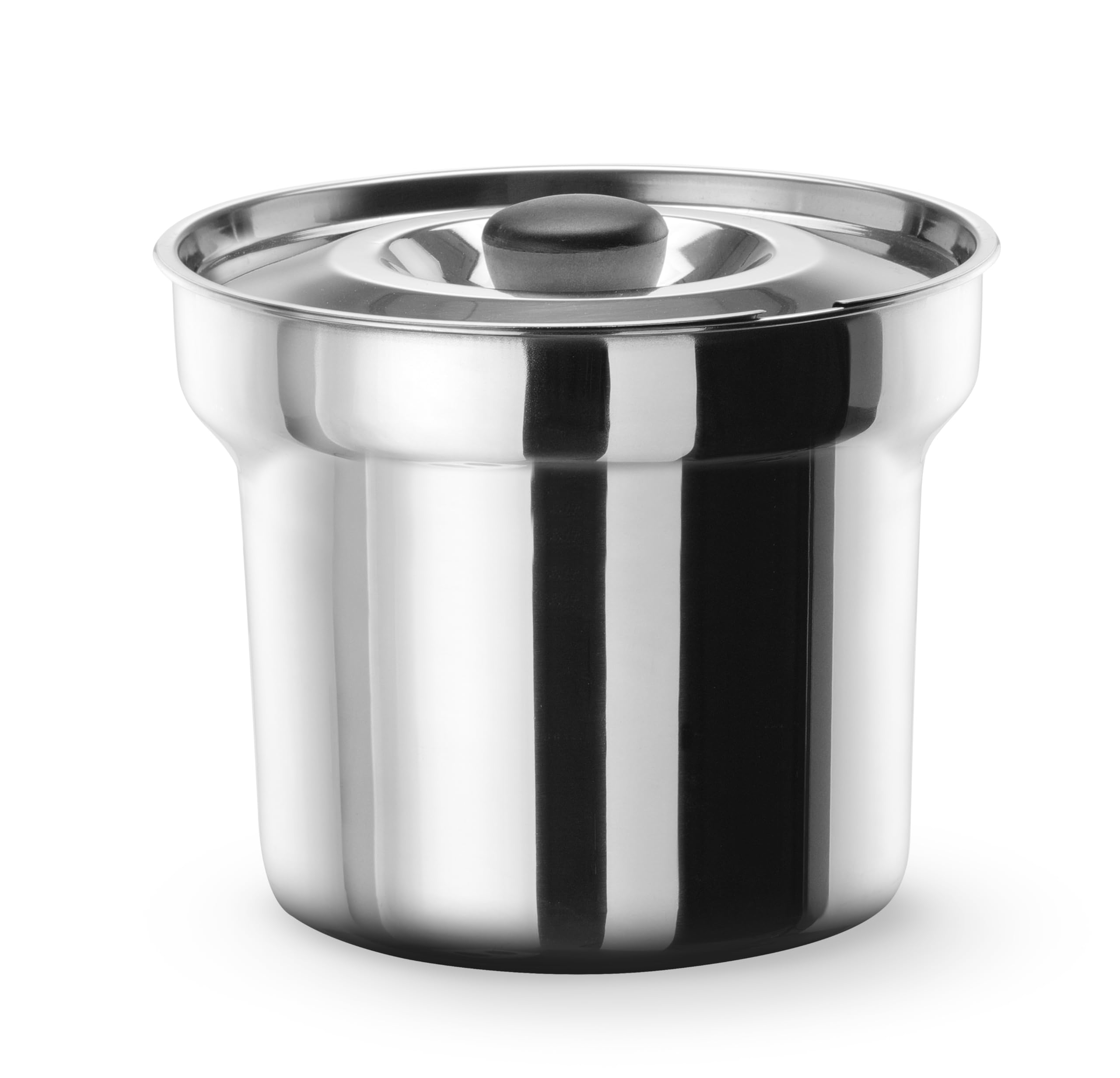 HENDI Bagnomaria elettrico, con rubinetto, scaldavivande per buffet, temperatura regolabile 30–85°C, inclusi 2 contenitori rotondi con coperchi, 8 L, 220V, 1000W, 604x332x(H)315mm, inox