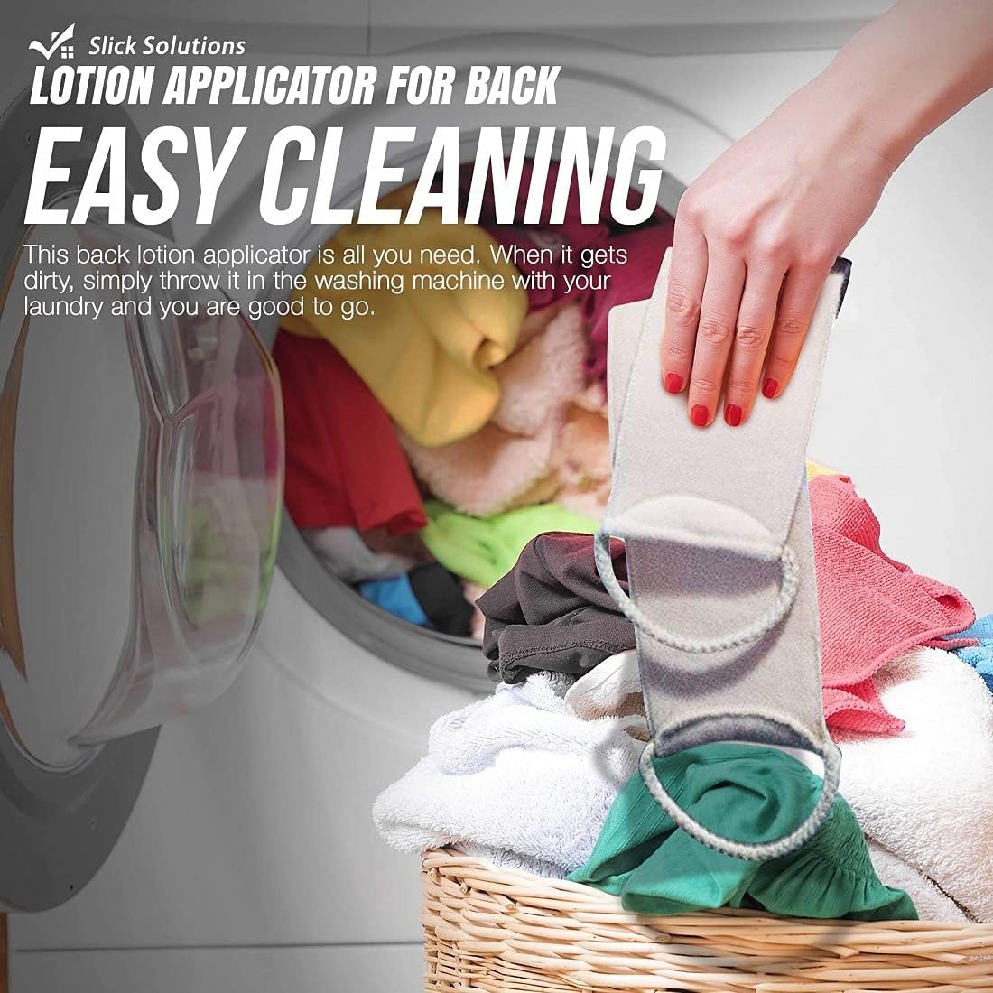 Slick- Lotion Applicator for Your Back - Easy Application of Lotions and Creams - Smooth and Even Application to Entire Back - Sunscreen Applicator for Back : Health & Household