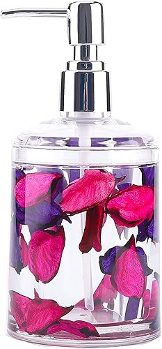 Miniatura 4 de Locco Decor Juego de 5 Piezas de Accesorios para Baño de Acrílico con Movimiento Flotante en 4D, Tema Jardín, Soporte para Cepillo de Dientes con