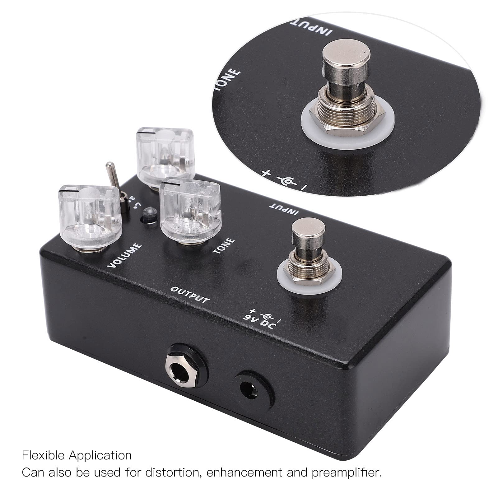 Pedale Effetto Chitarra Super Rat Strumento di Distorsione Regolabile per Musicisti Black Metal 1 unità