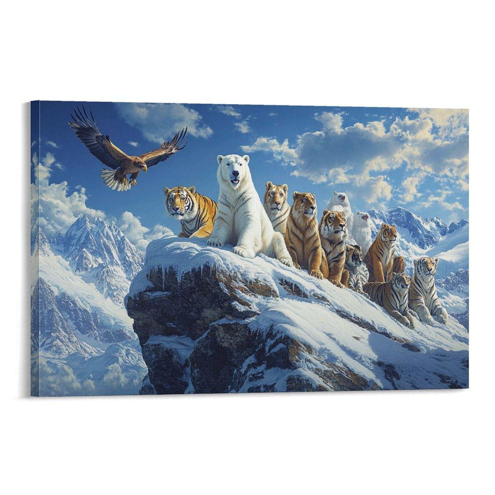 CPLVKWRQJ Wild Animals Individual Nature Wildlife Scene Canvas Wall Hanging - Office Wall Focal Art Fade Resistant Statement Piece Decor 20x30inch(50x75cm)