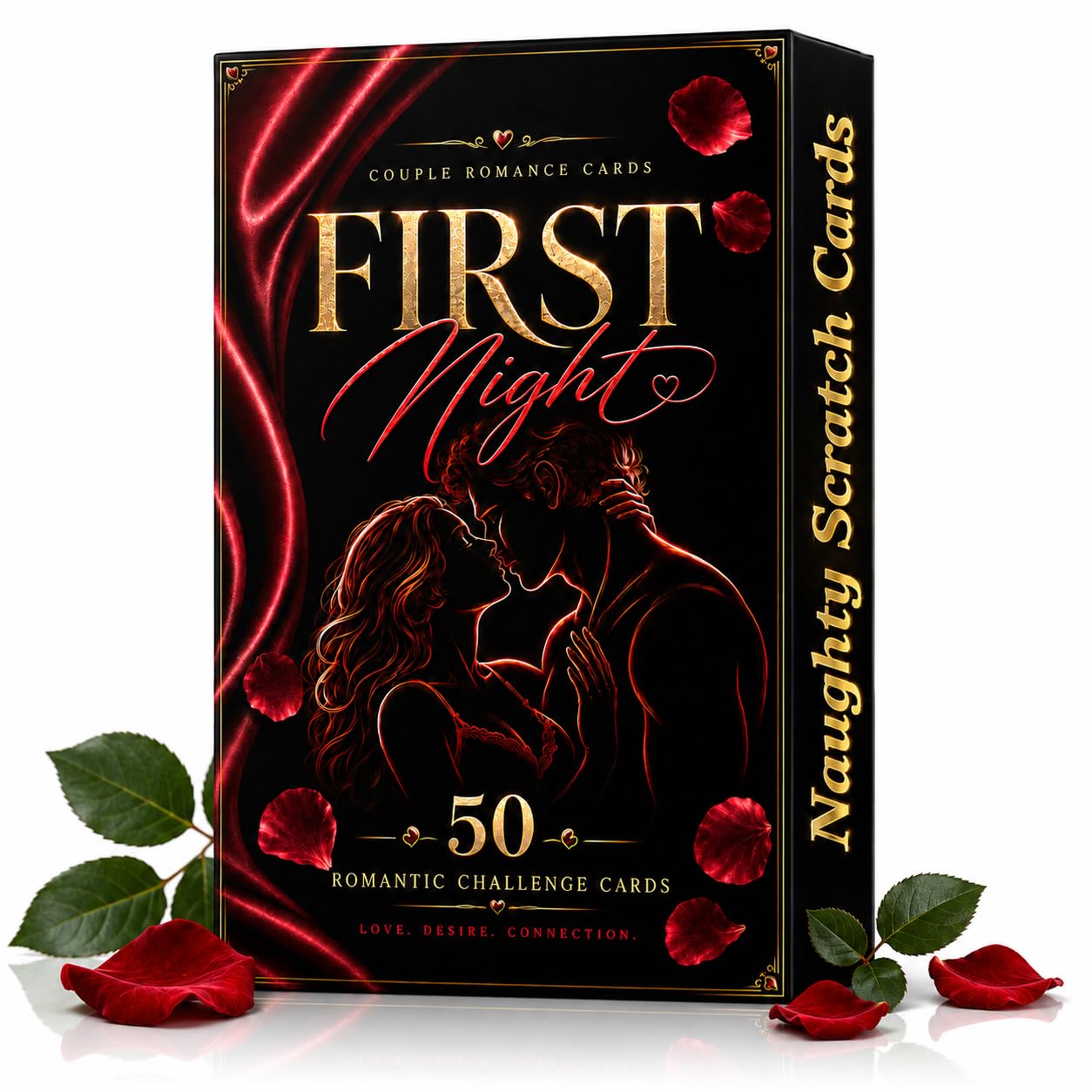 Why Don't We First Night Extremely Naughty Couple Card Games for Adults – 50 Romantic Scratch Cards for Date Night | Anniversary, Wedding & Honeymoon Gift for Husband, Wife, Boyfriend, Girlfriend-picture-11
