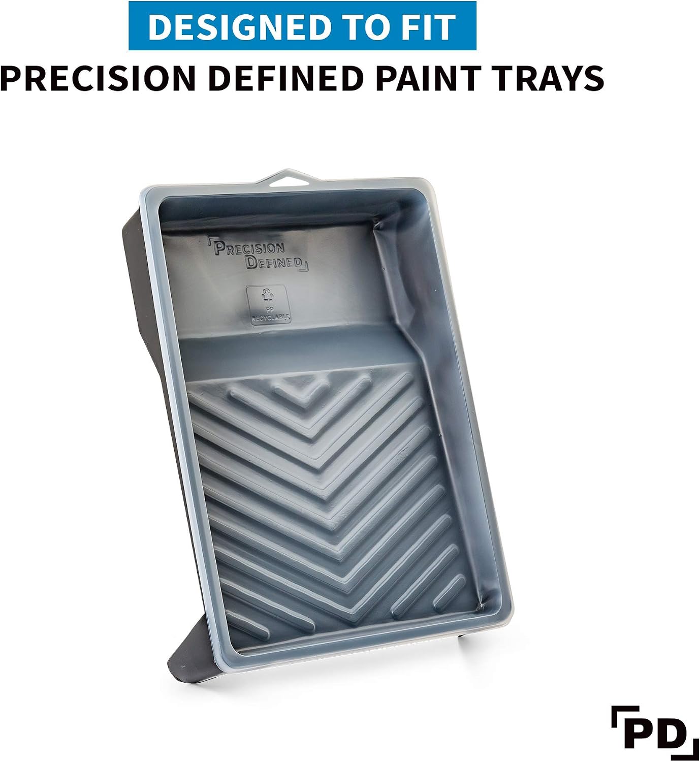 Precision Defined Paint Tray Liner Set 9-Inch, Supreme Paint Roller Trays with Deep Paint Pockets and Textured Ridge - Durable Heavy Duty Plastic (10-Pack)