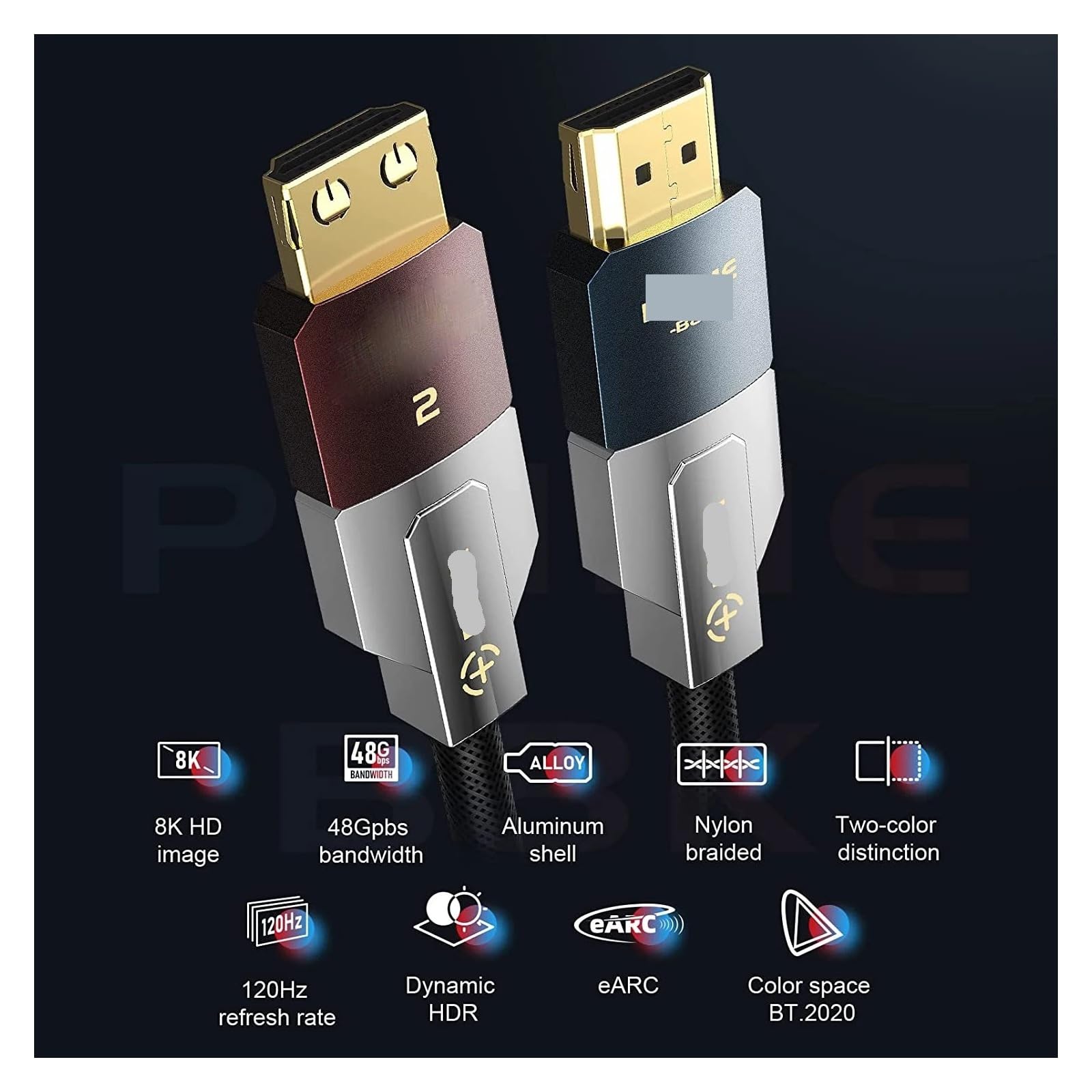 Cable Compatible Con HDMI 2.1 De Fibra Óptica De 48 Gbps, 8K 60 Hz, 4K 120 Hz 144 Hz, Soporte HDR10+ EARC Dolby, for Blu-Ray, PC, Computadora Portátil, TV, Consolas De Juegos(15m)