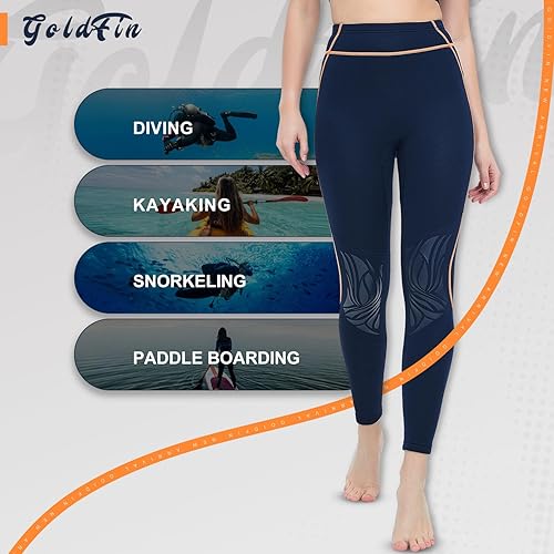 Miniatura 10 de Pantalones de neopreno para mujer, pantalones de neopreno de 0.079 pulgadas que mantienen el calor para aeróbicos acuáticos, buceo, surf, natación,