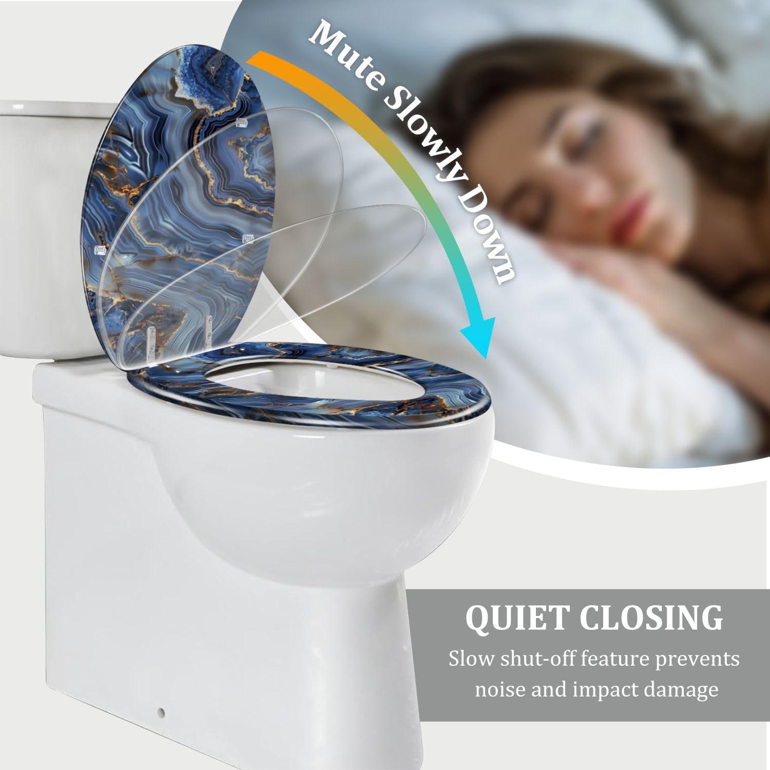 Asiento de inodoro alargado para baño