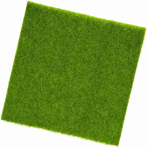 Miniatura 5 de Estink Césped artificial, alfombra sintética para exteriores, adorno de jardín en miniatura, para manualidades, paisajismo, césped artificial para
