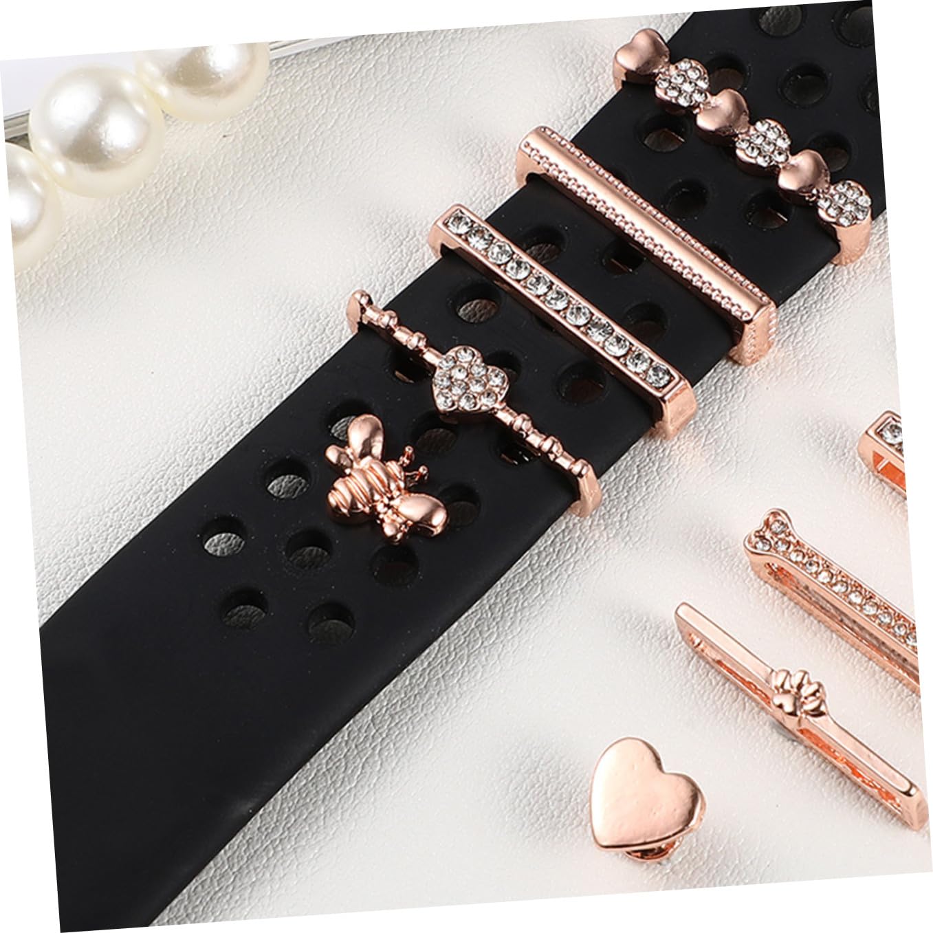 Mikinona Breloques Décoratives en Métal 10 Pièces Faciles à Poser et Retirer, Accessoires Uniques pour Bracelet de Montre Connectée