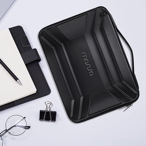 Miniatura 6 de MOSISO Bolsa de hombro rígida para computadora portátil de 15 a 15.6 pulgadas, impermeable, a prueba de golpes, trapezoidal, trapezoidal, funda de