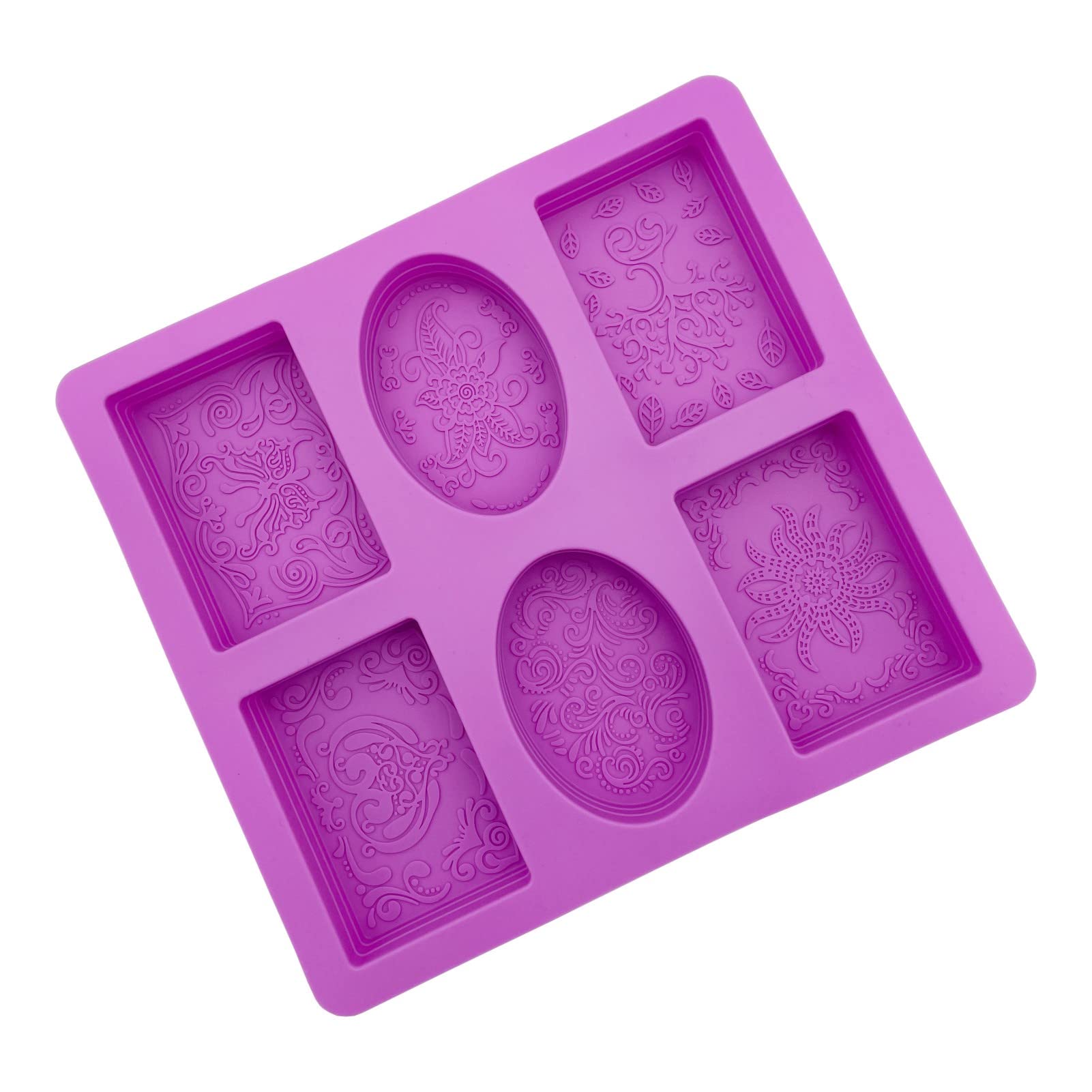 Silicone Soap Molds (2 Flower Purple) 4