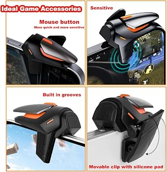 Sunmike サンマイク 携帯電話トリガー PUBG Mobile用 新バージョン ゲームトリガー PUBGモバイル/コールオブデューティ/ナイフアウト/サバイバルルール/機密シュート&照準電話トリガーiPhone&Android対応